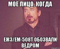 моё лицо, когда еж3/ем-508т обозвали ведром