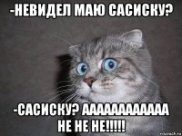 -невидел маю сасиску? -сасиску? аааааааааааа не не не!!!!!