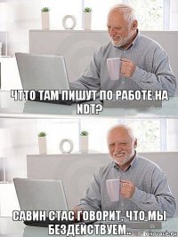 Чтто там пишут по работе на NDT? Савин стас говорит, что мы бездействуем..