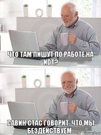 Что там пишут по работе на NDT? Савин стас говорит, что мы бездействуем..