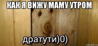 как я вижу маму утром 