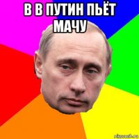 в в путин пьёт мачу 