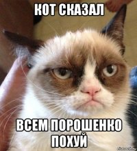 кот сказал всем порошенко похуй