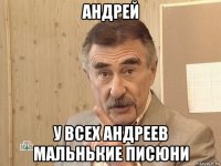 андрей у всех андреев мальнькие писюни