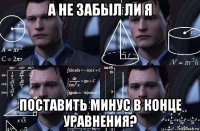 а не забыл ли я поставить минус в конце уравнения?