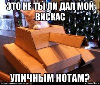 это не ты ли дал мой вискас уличным котам?