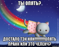 ты опять? достало тэк нян!!!!!!!!!опять пранк или это челенч?