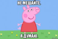 не мешайте. я думаю.