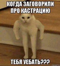 когда заговорили про кастрацию тебя уебать???