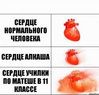 сердце нормального человека сердце алкаша сердце училки по матеше в 11 классе