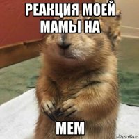 реакция моей мамы на мем