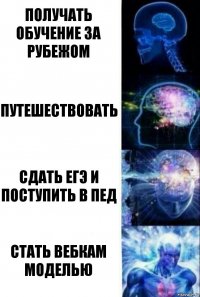 получать обучение за рубежом Путешествовать сдать егэ и поступить в пед Стать вебкам моделью