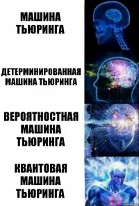 машина тьюринга ДЕТЕРМИНИРОВАННАЯ МАШИНА ТЬЮРИНГА ВЕРОЯТНОСТНАЯ МАШИНА ТЬЮРИНГА КВАНТОВАЯ МАШИНА ТЬЮРИНГА