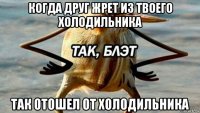 когда друг жрет из твоего холодильника так отошел от холодильника