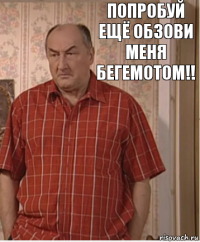 Попробуй ещё обзови меня бегемотом!!