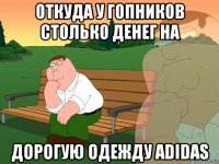 откуда у гопников столько денег на дорогую одежду adidas