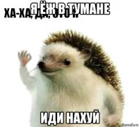 я ёж в тумане иди нахуй