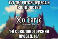 тут творятся чудеса и колдовство 1-й соколовогорский проезд, 13а