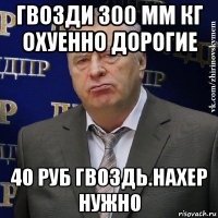 гвозди 300 мм кг охуенно дорогие 40 руб гвоздь.нахер нужно