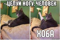 - целуй ногу, человек 