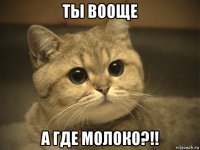 ты вооще а где молоко?!!