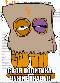  своя политика, чужие нравы!