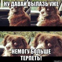 ну давай вылазь уже немогу больше терпеть!