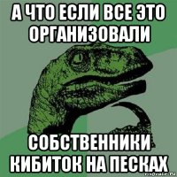 а что если все это организовали собственники кибиток на песках