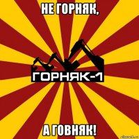 не горняк, а говняк!