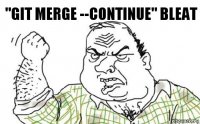 "git merge --continue" bleat