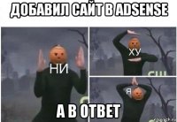 добавил сайт в adsense а в ответ