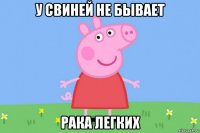 у свиней не бывает рака легких