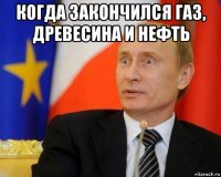 когда закончился газ, древесина и нефть 