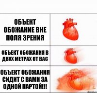 Объект обожание вне поля зрения Объект обожания в двух метрах от вас Объект обожания сидит с вами за одной партой!!!