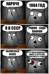 кароче 1984 год я в ссср решил - буду ПАНКОМ обожрался колёс и тут меня абжабаного какие-то черти как давай хуярить у падика!