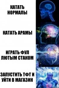 катать нормалы катать арамы играть фул лютым стаком запустить тфт и уйти в магазин