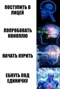 поступить в лицей попробовать коноплю начать курить ебнуть под единичку