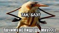  пачиму не пишешь мну??))