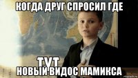 когда друг спросил где новый видос мамикса