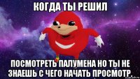 когда ты решил посмотреть палумена но ты не знаешь с чего начать просмотр.