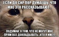 если до сир пор думаешь, что мне это рассказывают... подумай, о том, что не могут мне прям все докладывать...кто я им??