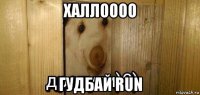 халлоооо гудбай run