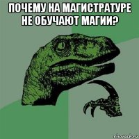 почему на магистратуре не обучают магии? 