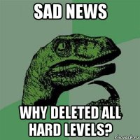 sad news why deleted all hard levels?