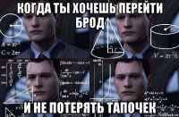 когда ты хочешь перейти брод и не потерять тапочек