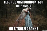 тебе не о чем волноваться любимый он в твоём облике