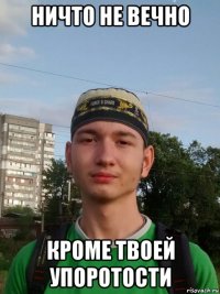 ничто не вечно кроме твоей упоротости