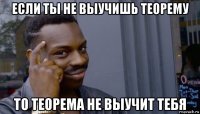 если ты не выучишь теорему то теорема не выучит тебя