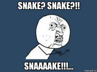 snake? snake?!! snaaaake!!!...