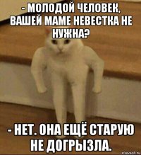 - молодой человек, вашей маме невестка не нужна? - нет. она ещё старую не догрызла.